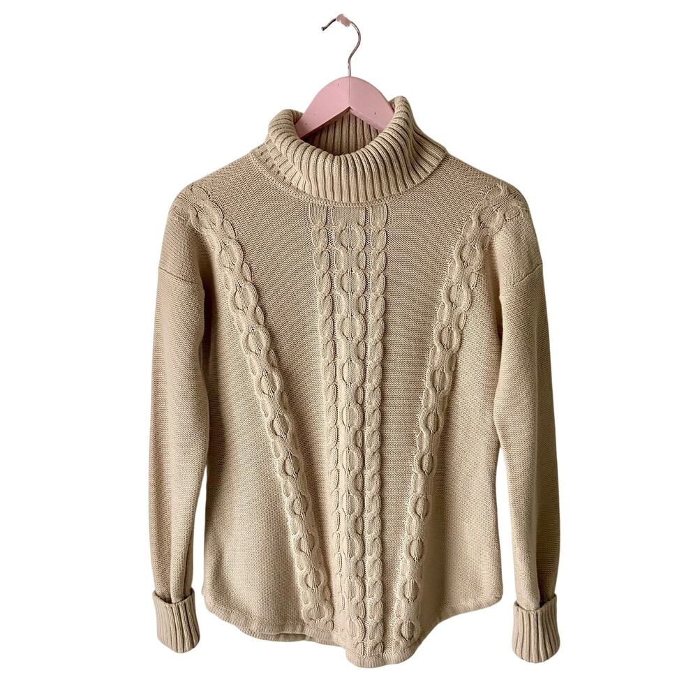 L.L. Bean Cotton Cable Knit Sweater